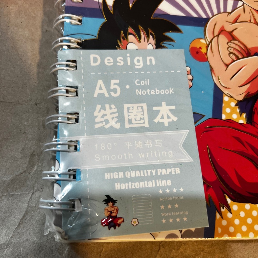 Dragon Ball Z A5 Spiral Notebook and Goku 3D Keychain Set Orange Red SH-00254 - Picture 3 of 8